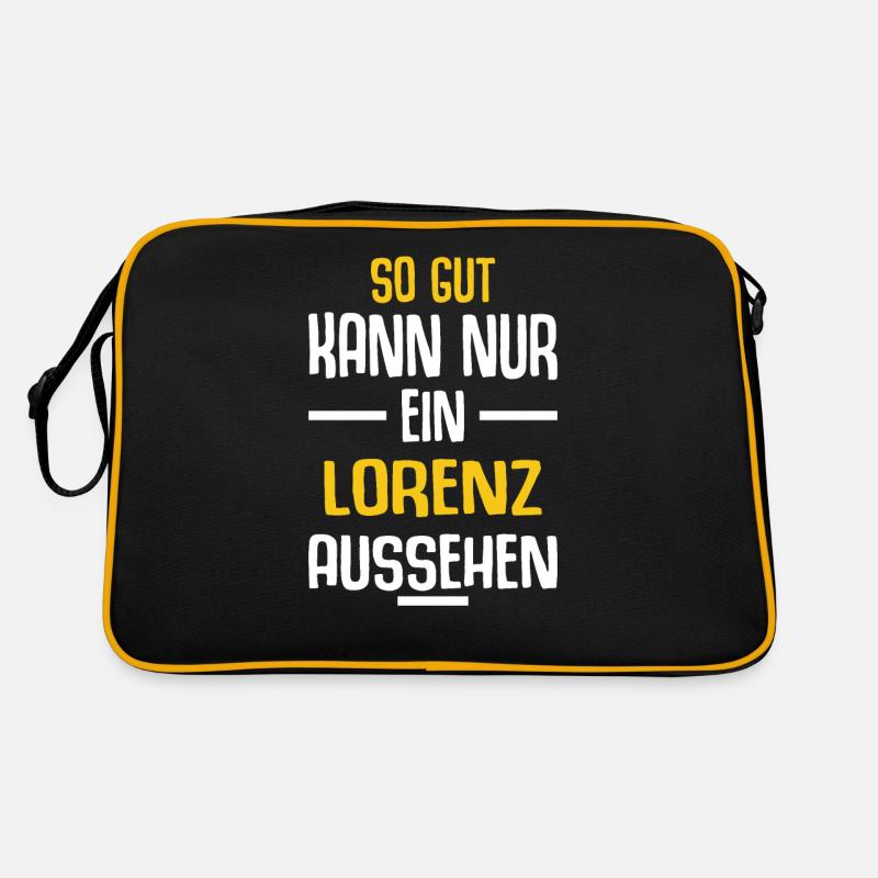 Lorenz Vorname Name Geburtstag Retro Tasche