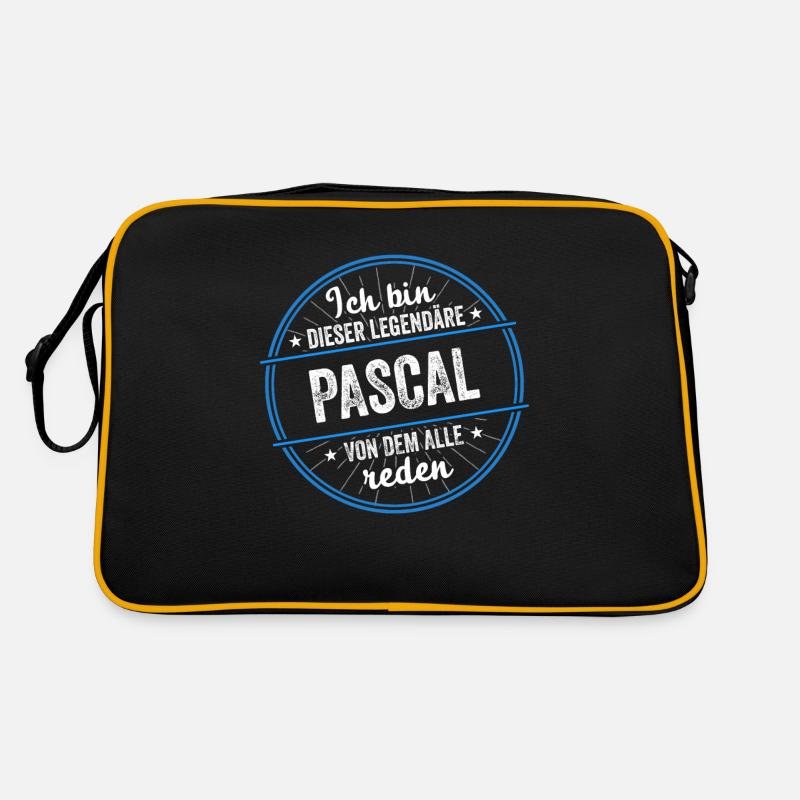 Ich bin dieser legendärer Pascal Name - Retro Tasche - Schwarz/Gold