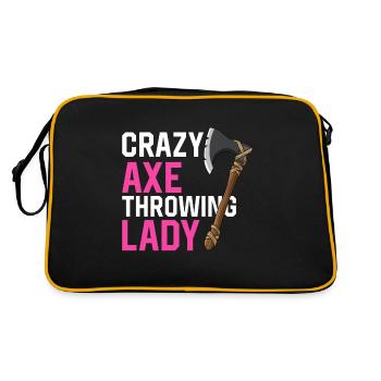Axt Werfen - Retro Tasche - Schwarz/Gold - Hinten