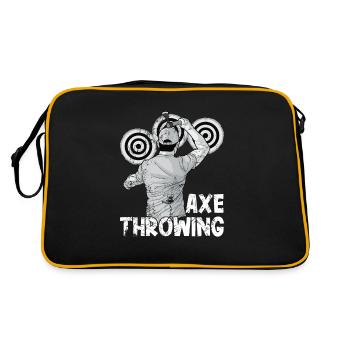 Axt Werfen - Retro Tasche - Schwarz/Gold - Hinten