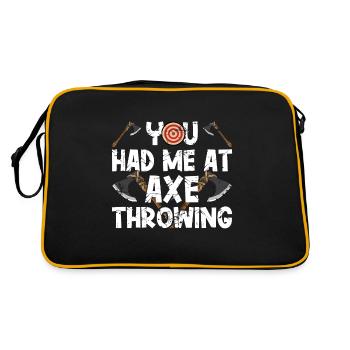 Axt Werfen - Retro Tasche - Schwarz/Gold - Hinten