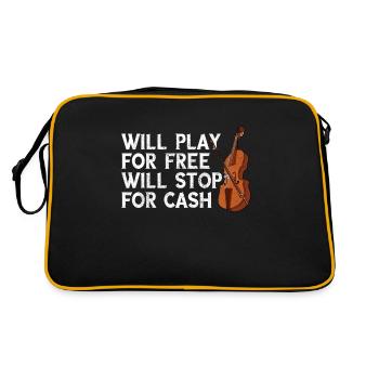 Violon Violon Viola Cello Musicien Instrument - Sac Retro - noir/or - Dos
