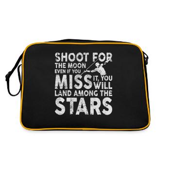 Speerwurfstrecker Leichtathletik Speerwerfer - Retro Tasche - Schwarz/Gold - Hinten