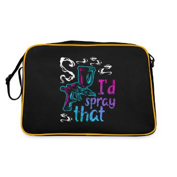 Auto Body Painter Auto Maler Sprayer - Sac Retro - noir/or - Dos