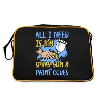 Auto Body Painter Auto Maler Sprayer - Sac Retro - noir/or - Dos