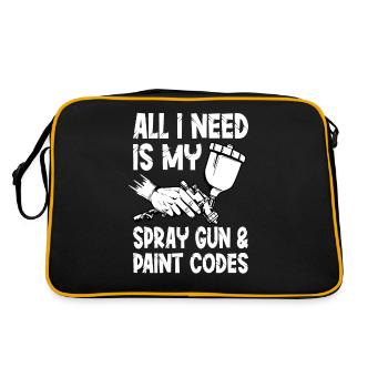 Auto Body Painter Auto Maler Sprayer - Sac Retro - noir/or - Dos