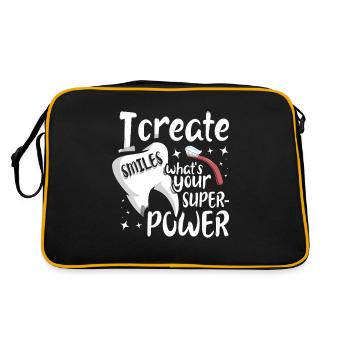 Dental laboratory assistant Dental laboratory assistant - Retro Bag - black/gold - Back