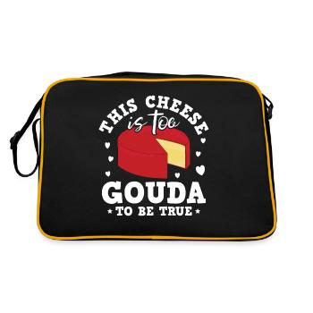 Gouda cheese - Retro Bag - black/gold - Back