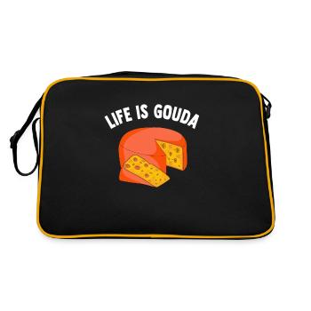 Gouda cheese - Retro Bag - black/gold - Back