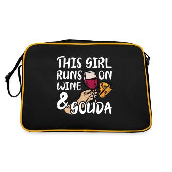 Gouda cheese - Retro Bag - black/gold - Back
