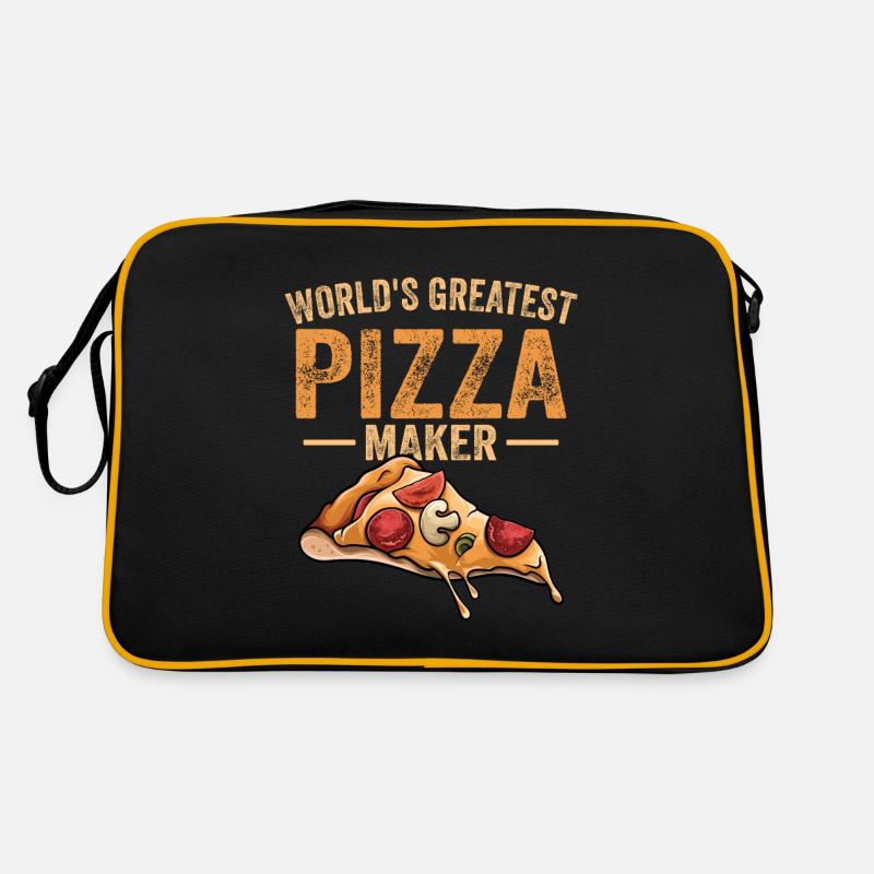 Pizza Bäcker Pizza selber machen Retro Tasche