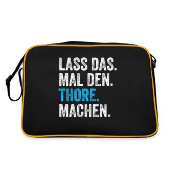 Lass das mal den Thore machen Name - Retro Tasche - Schwarz/Gold - Hinten