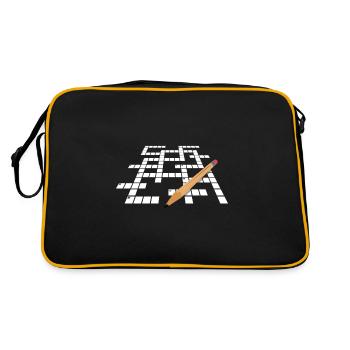 Solve crossword puzzles - Retro Bag - black/gold - Back