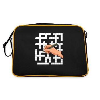 Solve crossword puzzles - Retro Bag - black/gold - Back