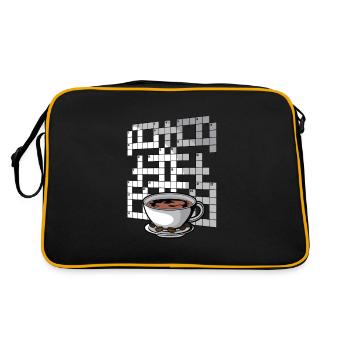 Solve crossword puzzles - Retro Bag - black/gold - Back