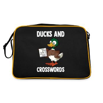 Solve crossword puzzles - Retro Bag - black/gold - Back