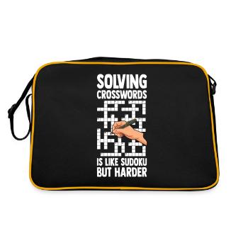 Solve crossword puzzles - Retro Bag - black/gold - Back