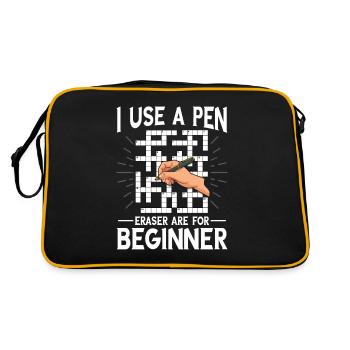 Solve crossword puzzles - Retro Bag - black/gold - Back