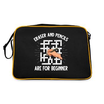 Solve crossword puzzles - Retro Bag - black/gold - Back