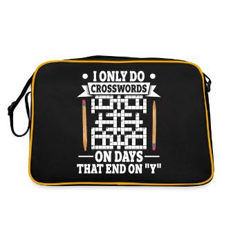 Solve crossword puzzles - Retro Bag - black/gold - Back