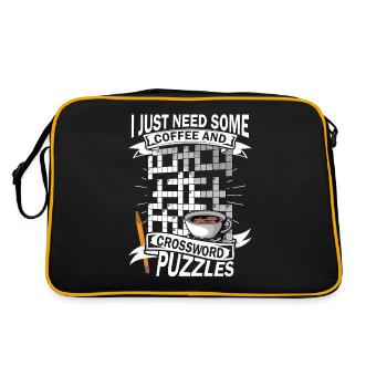 Solve crossword puzzles - Retro Bag - black/gold - Back
