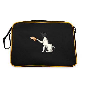 Chien Fox Terrier Fox Hair - Sac Retro - noir/or - Dos