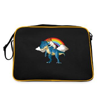 Chien Fox Terrier Fox Hair - Sac Retro - noir/or - Dos