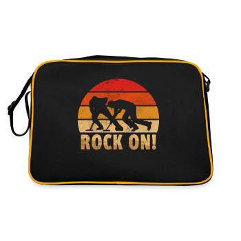 Locken - Retro Tasche - Schwarz/Gold - Hinten