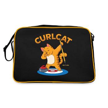 Locken - Retro Tasche - Schwarz/Gold - Hinten