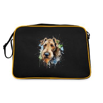Airedale Terrier - Sac Retro - noir/or - Dos