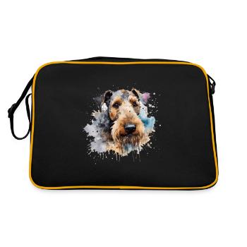 Airedale Terrier - Sac Retro - noir/or - Dos