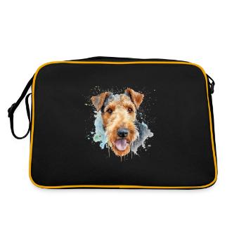 Airedale Terrier - Sac Retro - noir/or - Dos