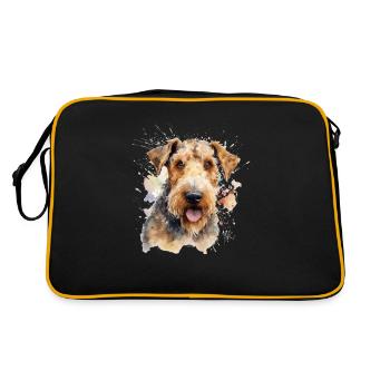 Airedale Terrier - Sac Retro - noir/or - Dos