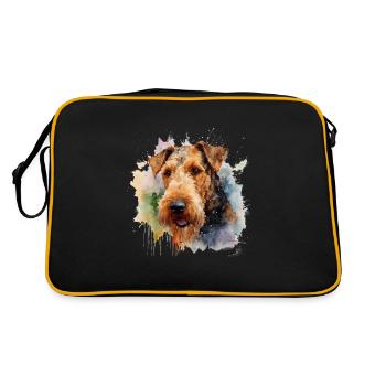 Airedale Terrier - Sac Retro - noir/or - Dos
