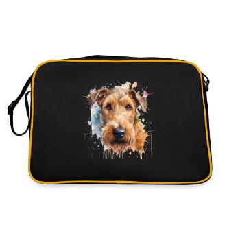 Airedale Terrier - Sac Retro - noir/or - Dos