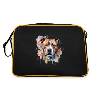 American Staffordshire Terrier - Sac Retro - noir/or - Dos