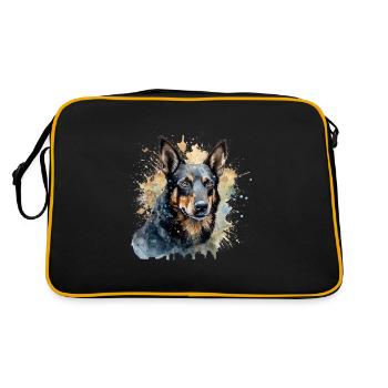 Kelpie australien - Sac Retro - noir/or - Dos