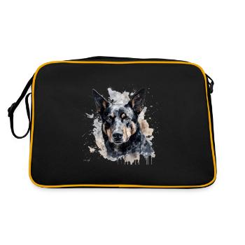Kelpie australien - Sac Retro - noir/or - Dos