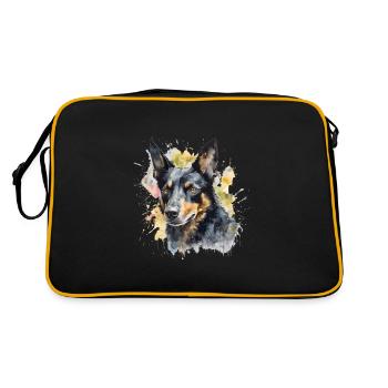 Kelpie australien - Sac Retro - noir/or - Dos