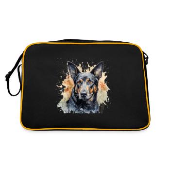 Kelpie australien - Sac Retro - noir/or - Dos