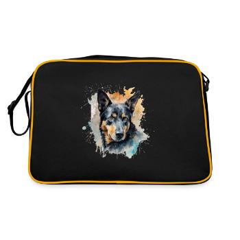 Kelpie australien - Sac Retro - noir/or - Dos