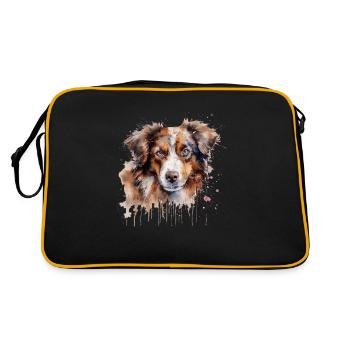 Australian Shepherd - Retro Bag - black/gold - Back