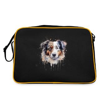 Australian Shepherd - Retro Bag - black/gold - Back