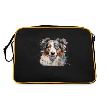 Australian Shepherd - Retro Bag - black/gold - Back