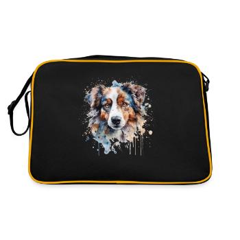 Australian Shepherd - Retro Bag - black/gold - Back