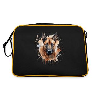 Malinois belge - Sac Retro - noir/or - Dos
