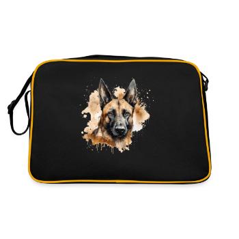 Malinois belge - Sac Retro - noir/or - Dos