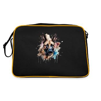 Malinois belge - Sac Retro - noir/or - Dos