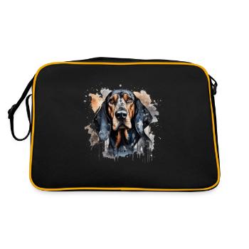Coonhound noir et beige - Sac Retro - noir/or - Dos