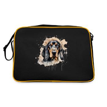 Coonhound noir et beige - Sac Retro - noir/or - Dos